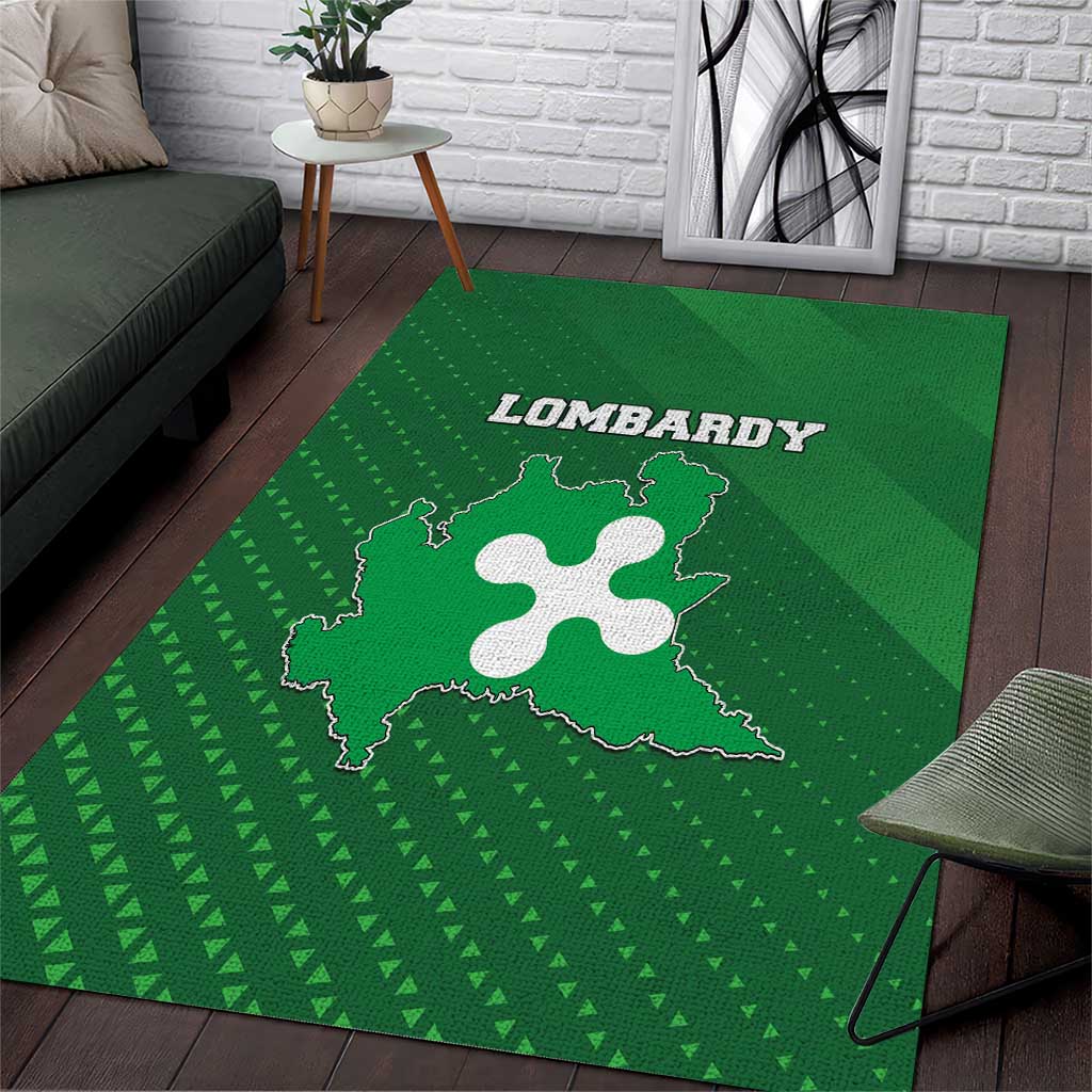 Italy Lombardy Area Rug Map With Flag Style - Wonder Print Shop
