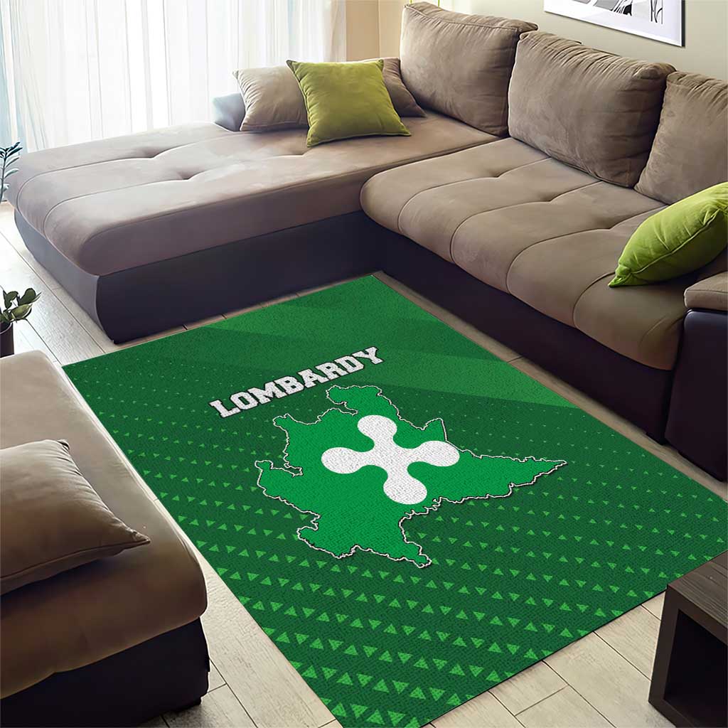 Italy Lombardy Area Rug Map With Flag Style - Wonder Print Shop