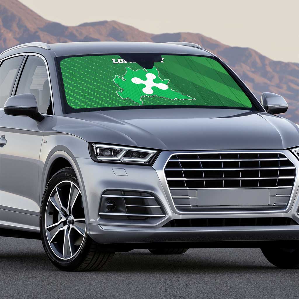 Italy Lombardy Auto Sun Shade Map With Flag Style - Wonder Print Shop