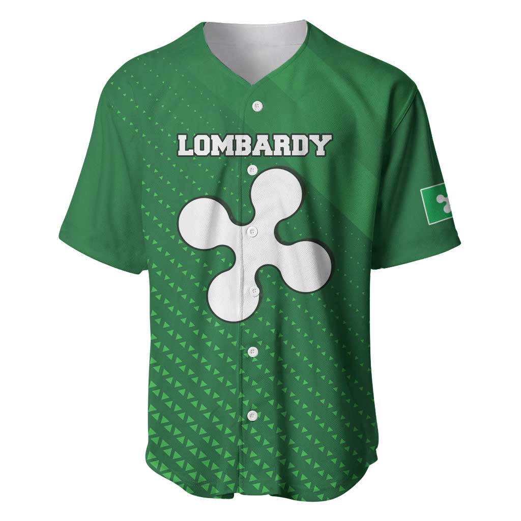 Italy Lombardy Baseball Jersey Map With Flag Style - Wonder Print Shop