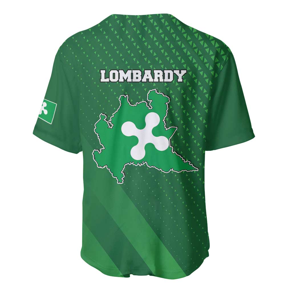 Italy Lombardy Baseball Jersey Map With Flag Style - Wonder Print Shop