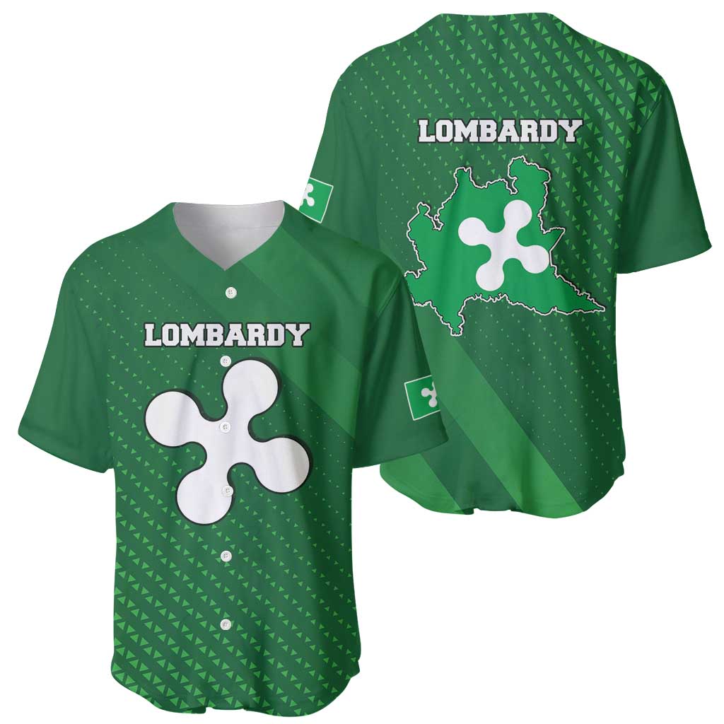Italy Lombardy Baseball Jersey Map With Flag Style - Wonder Print Shop