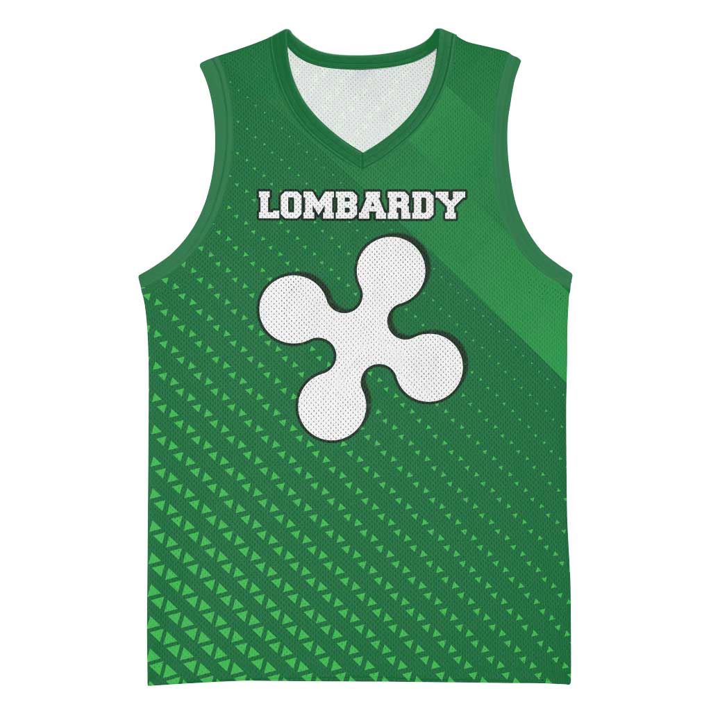Italy Lombardy Basketball Jersey Map With Flag Style - Wonder Print Shop