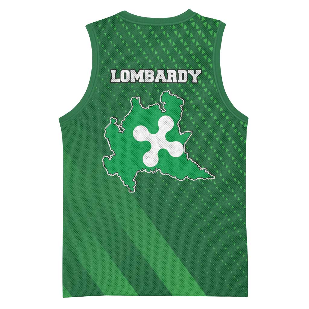 Italy Lombardy Basketball Jersey Map With Flag Style - Wonder Print Shop
