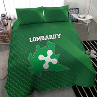 Italy Lombardy Bedding Set Map With Flag Style - Wonder Print Shop