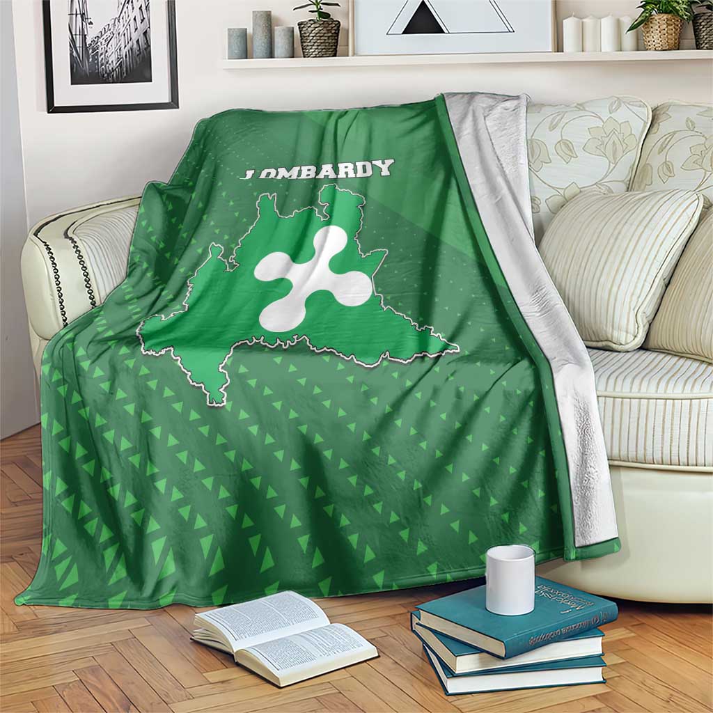 Italy Lombardy Blanket Map With Flag Style - Wonder Print Shop