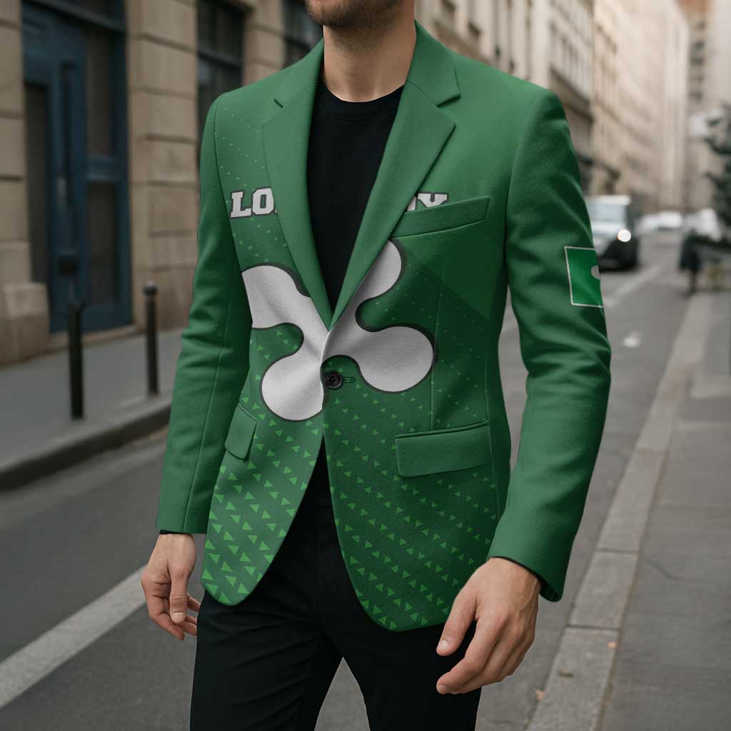 Italy Lombardy Blazer Map With Flag Style - Wonder Print Shop