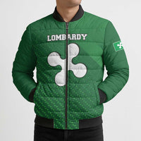 Italy Lombardy Bomber Puffer Jacket Map With Flag Style - Wonder Print Shop