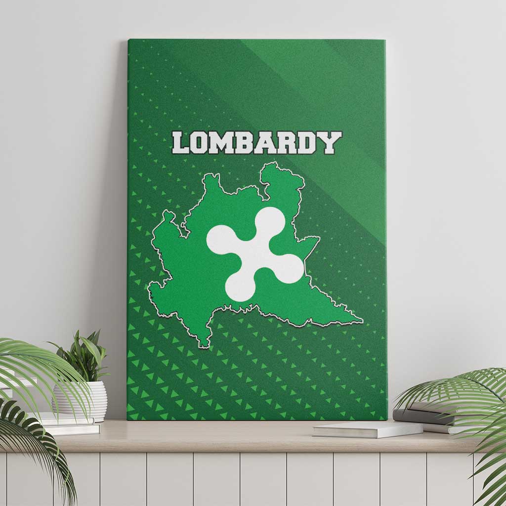 Italy Lombardy Canvas Wall Art Map With Flag Style - Wonder Print Shop
