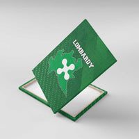 Italy Lombardy Canvas Wall Art Map With Flag Style - Wonder Print Shop