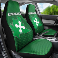 Italy Lombardy Car Seat Cover Map With Flag Style - Wonder Print Shop
