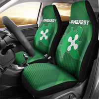 Italy Lombardy Car Seat Cover Map With Flag Style - Wonder Print Shop