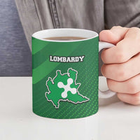 Italy Lombardy Ceramic Mug Map With Flag Style - Wonder Print Shop