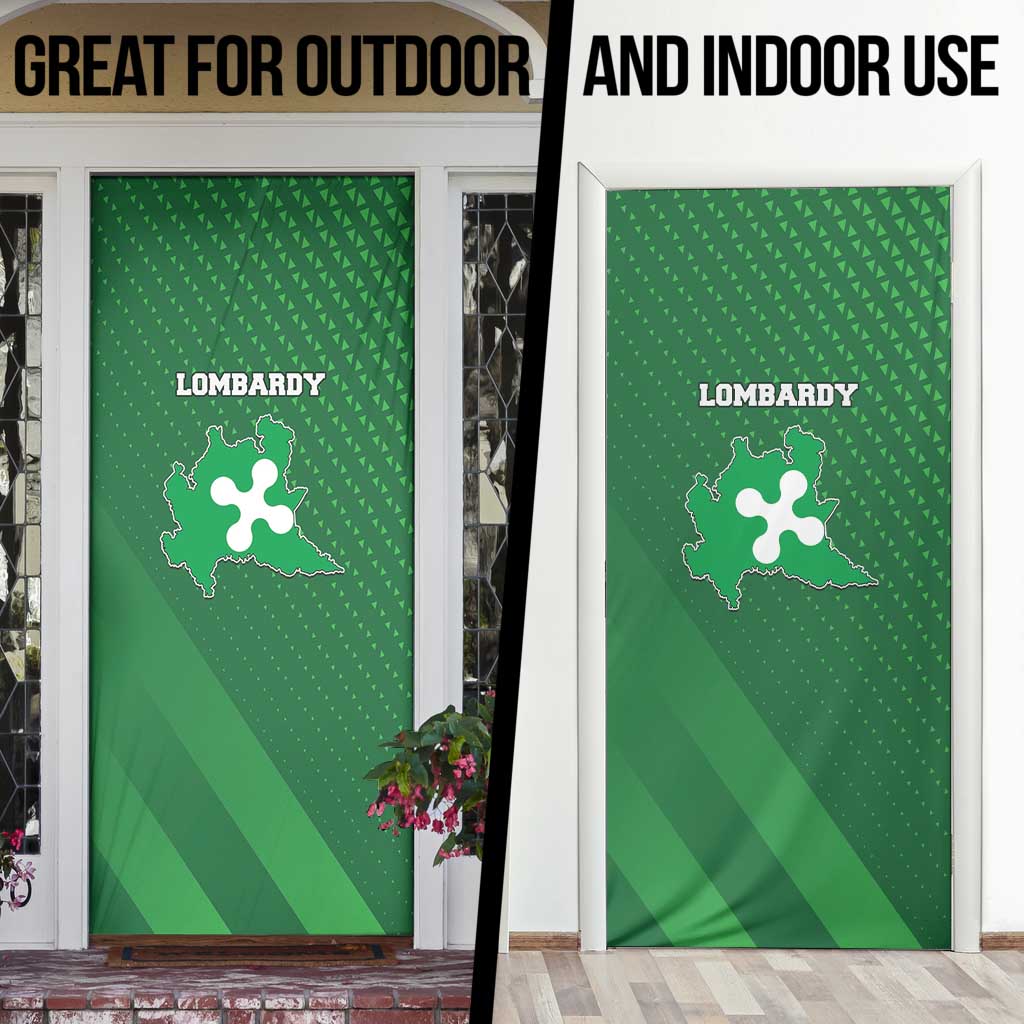 Italy Lombardy Door Cover Map With Flag Style - Wonder Print Shop
