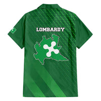 Italy Lombardy Family Matching Short Sleeve Bodycon Dress and Hawaiian Shirt Map With Flag Style - Wonder Print Shop