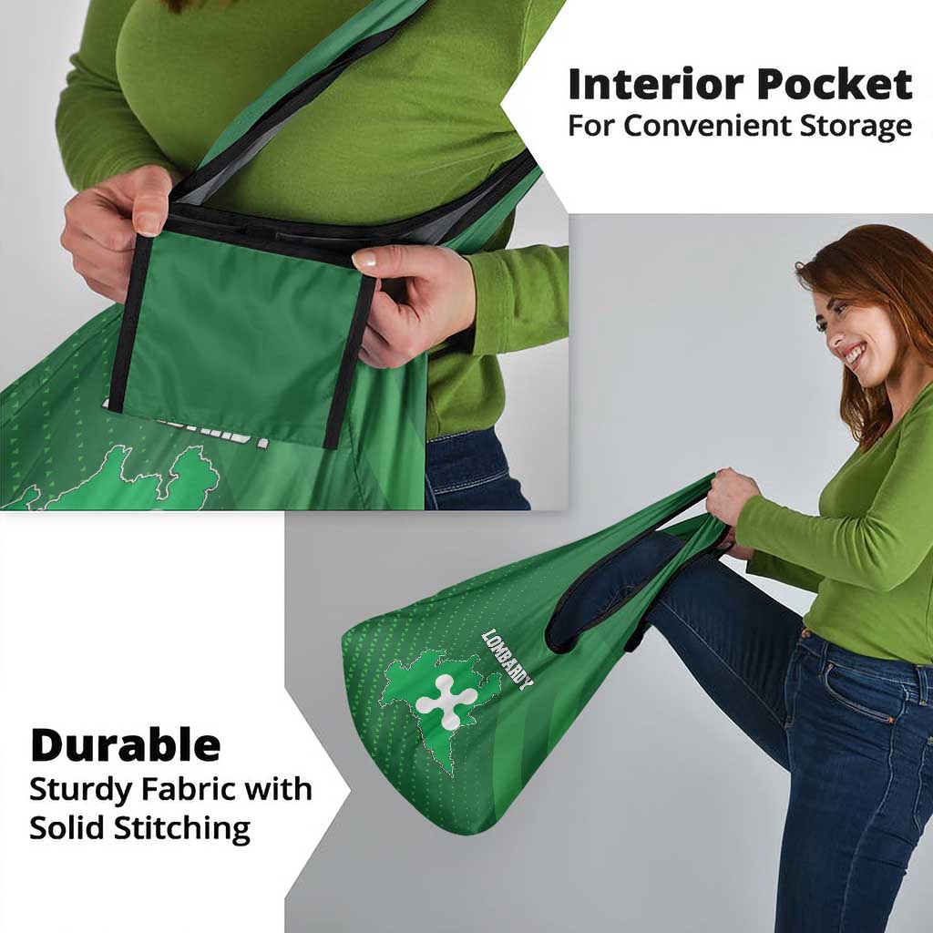 Italy Lombardy Grocery Bag Map With Flag Style - Wonder Print Shop