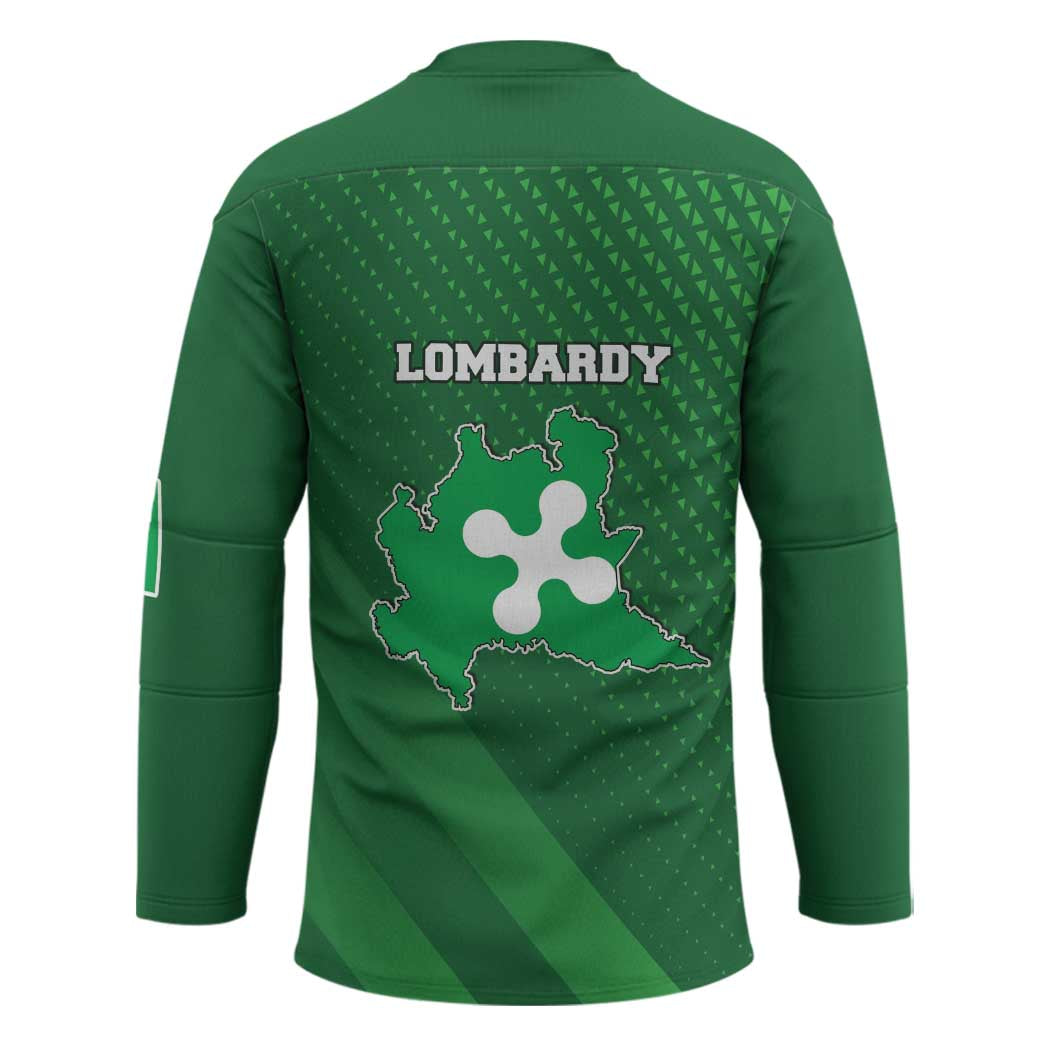 Italy Lombardy Hockey Jersey Map With Flag Style - Wonder Print Shop