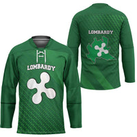 Italy Lombardy Hockey Jersey Map With Flag Style - Wonder Print Shop