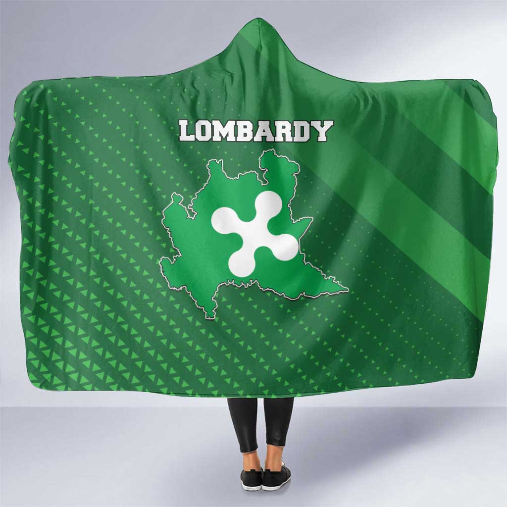 Italy Lombardy Hooded Blanket Map With Flag Style - Wonder Print Shop