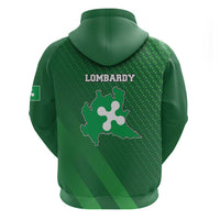 Italy Lombardy Hoodie Map With Flag Style - Wonder Print Shop