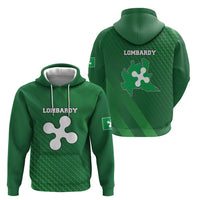 Italy Lombardy Hoodie Map With Flag Style - Wonder Print Shop