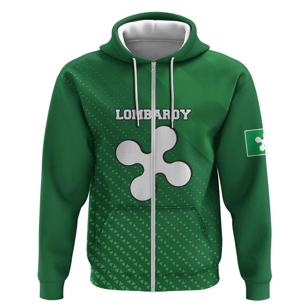 Italy Lombardy Hoodie Map With Flag Style - Wonder Print Shop