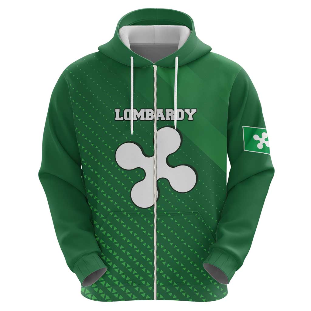 Italy Lombardy Hoodie Map With Flag Style - Wonder Print Shop