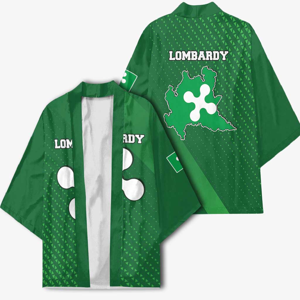 Italy Lombardy Kimono Map With Flag Style - Wonder Print Shop