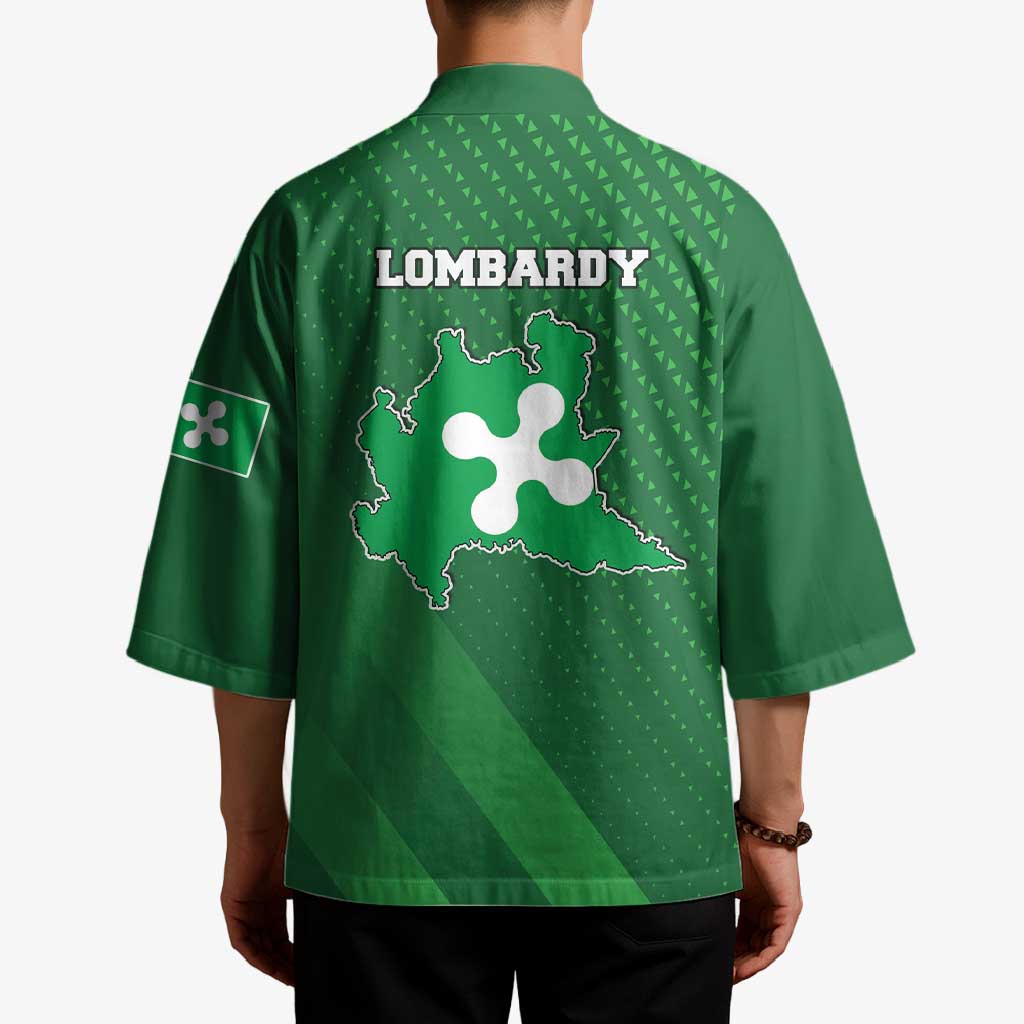 Italy Lombardy Kimono Map With Flag Style - Wonder Print Shop