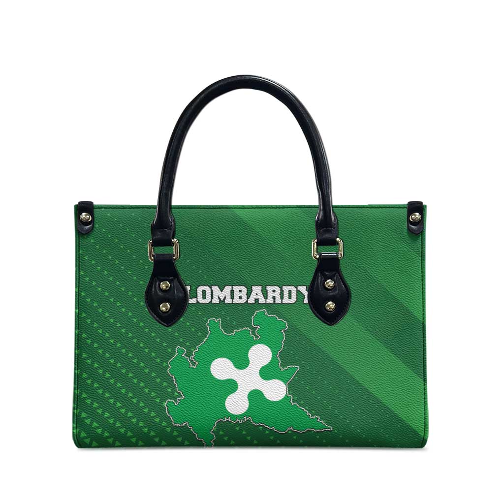 Italy Lombardy Leather Bag Map With Flag Style - Wonder Print Shop