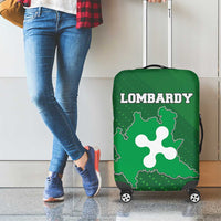 Italy Lombardy Luggage Cover Map With Flag Style - Wonder Print Shop