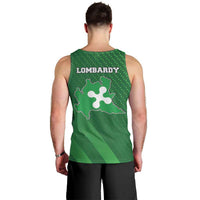Italy Lombardy Men Tank Top Map With Flag Style - Wonder Print Shop