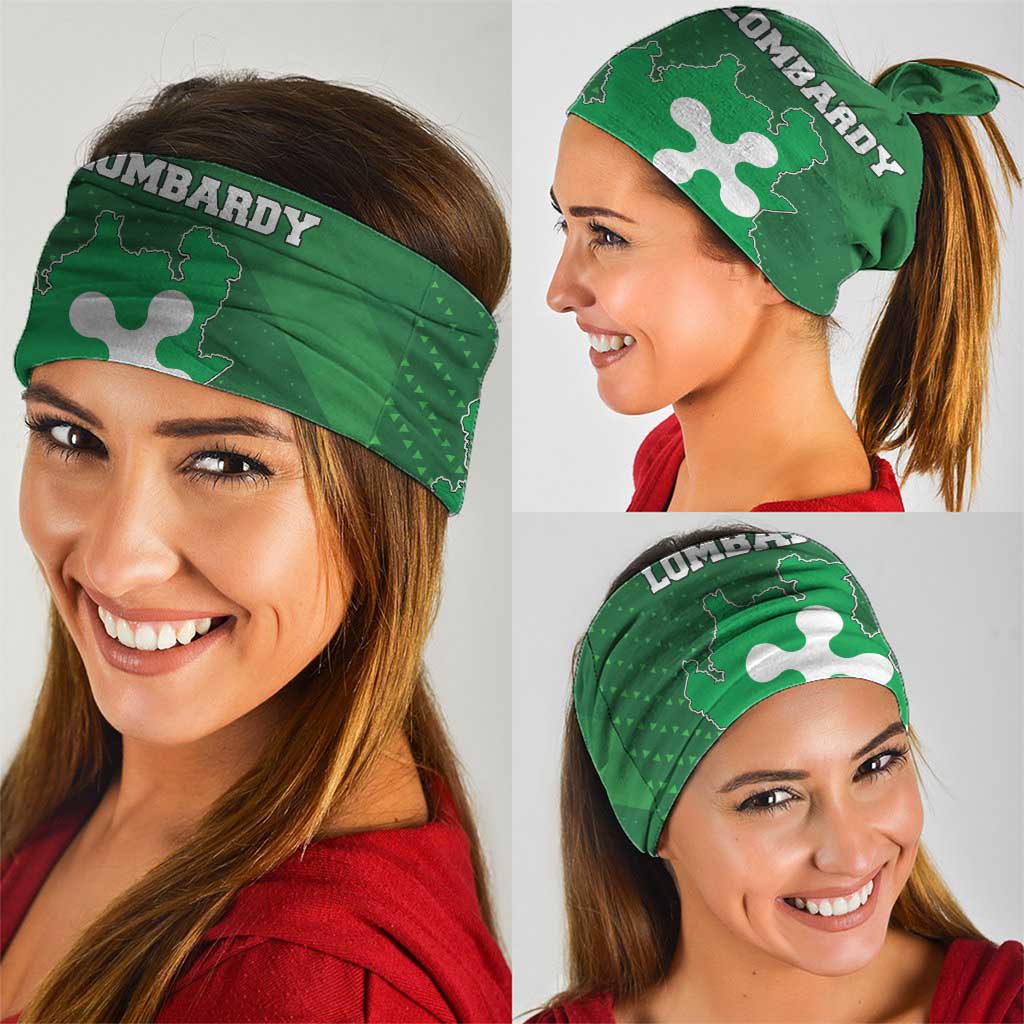 Italy Lombardy Neck Gaiter Map With Flag Style - Wonder Print Shop