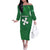 Italy Lombardy Off The Shoulder Long Sleeve Dress Map With Flag Style - Wonder Print Shop