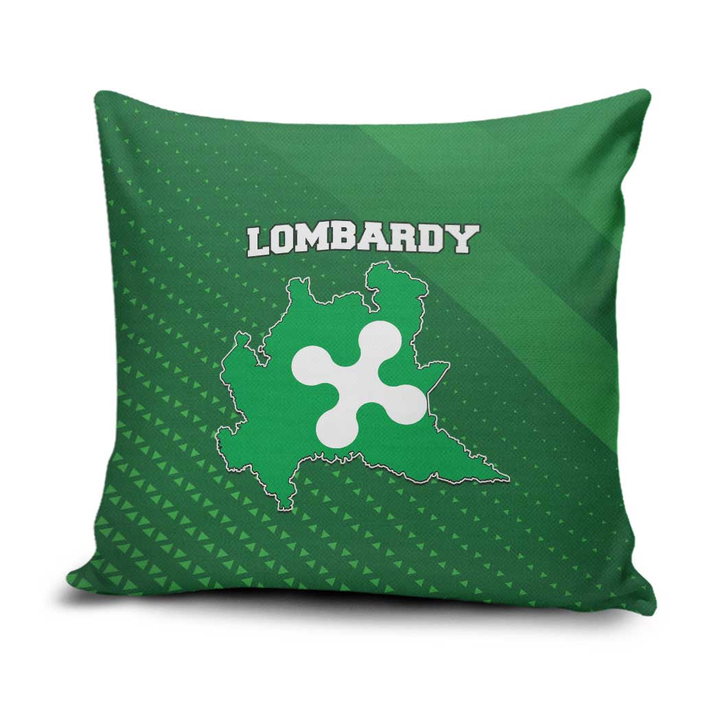 Italy Lombardy Pillow Cover Map With Flag Style - Wonder Print Shop