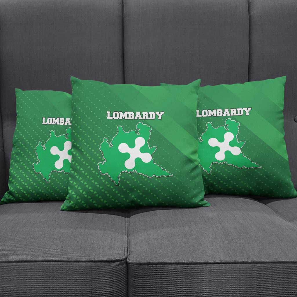 Italy Lombardy Pillow Cover Map With Flag Style - Wonder Print Shop