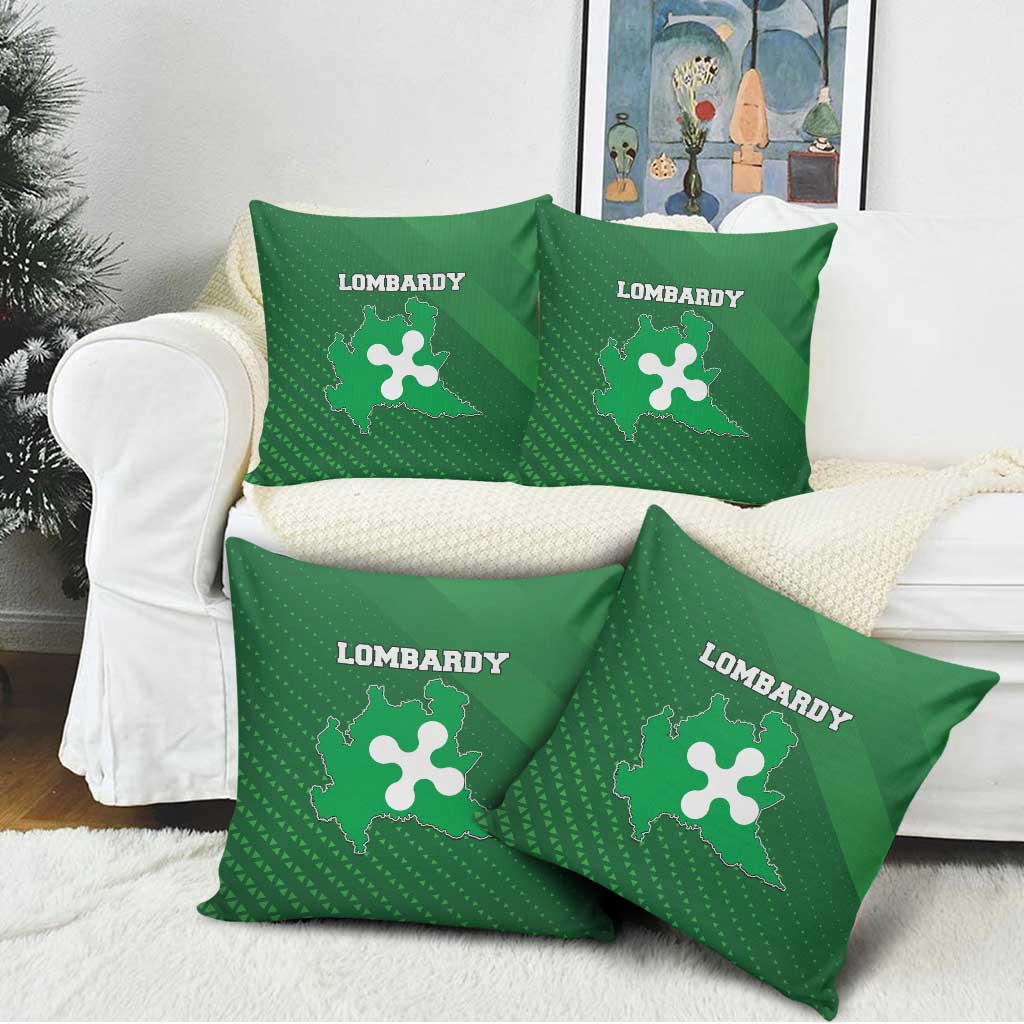 Italy Lombardy Pillow Cover Map With Flag Style - Wonder Print Shop