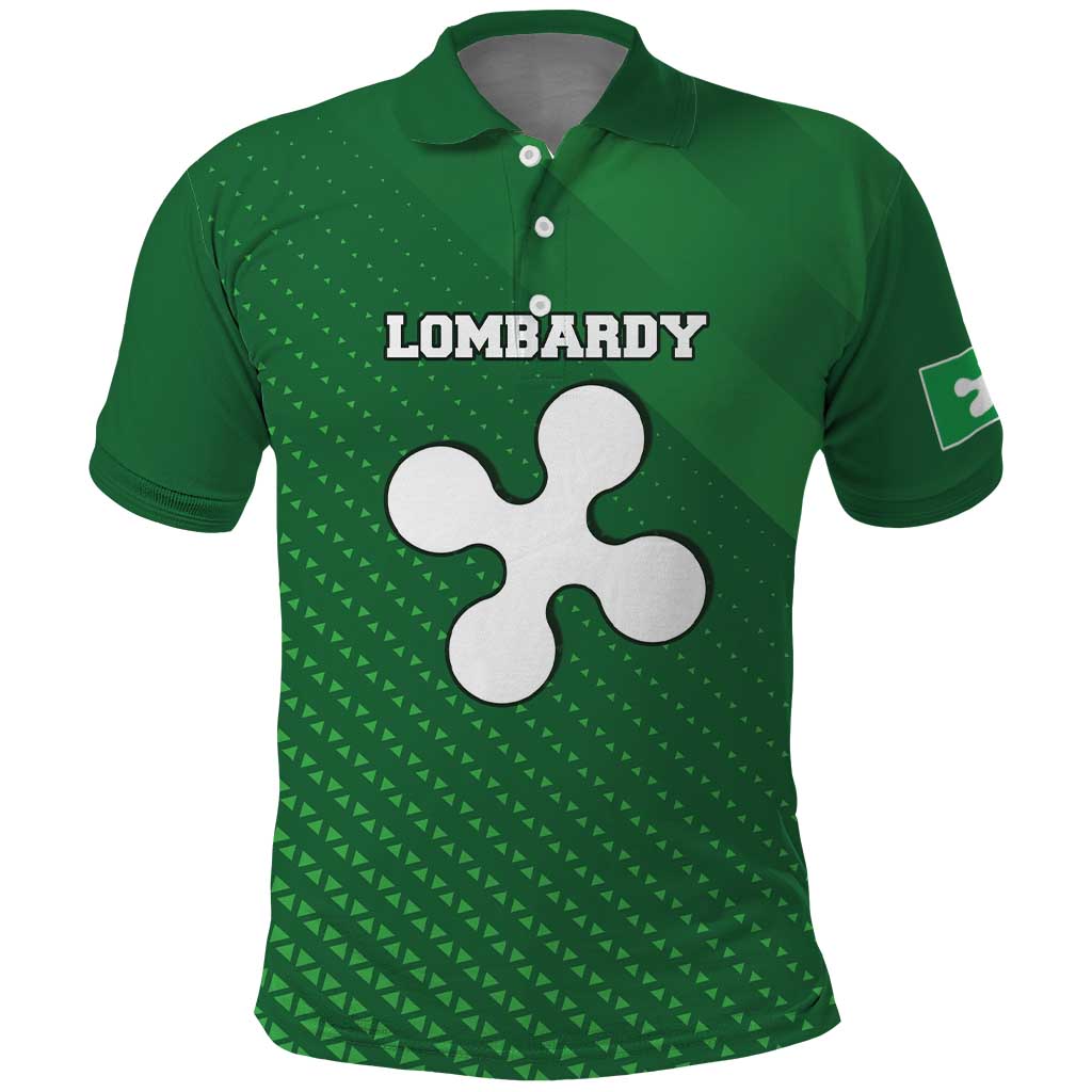Italy Lombardy Polo Shirt Map With Flag Style - Wonder Print Shop