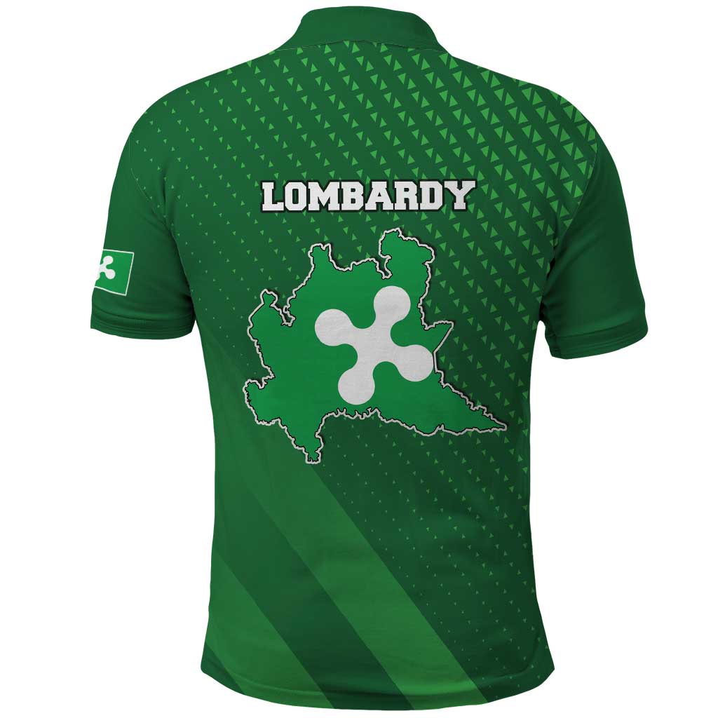 Italy Lombardy Polo Shirt Map With Flag Style - Wonder Print Shop