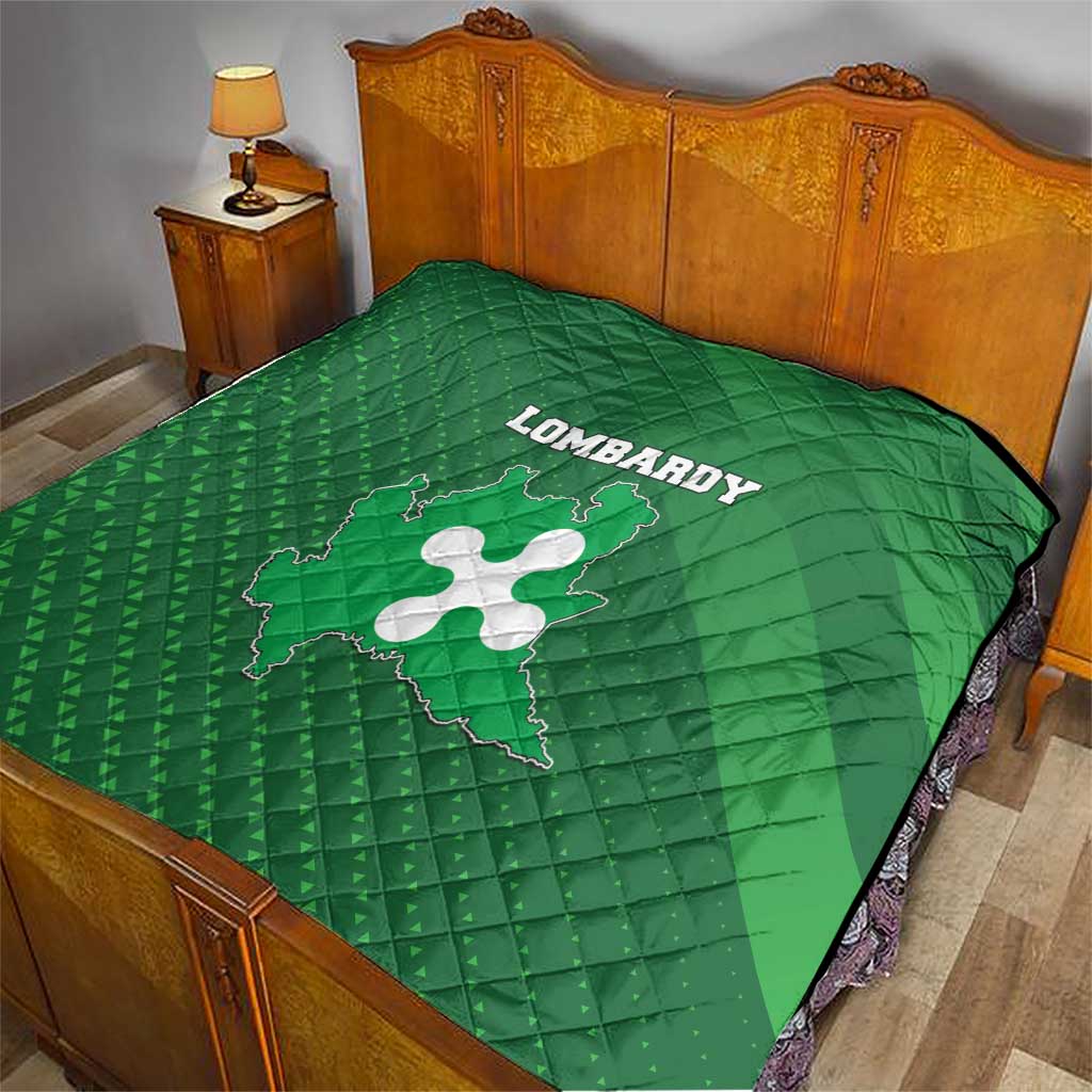 Italy Lombardy Quilt Map With Flag Style - Wonder Print Shop