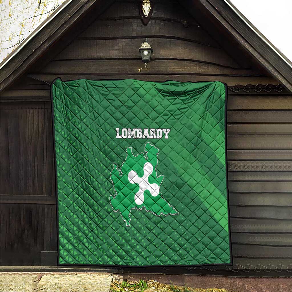 Italy Lombardy Quilt Map With Flag Style - Wonder Print Shop