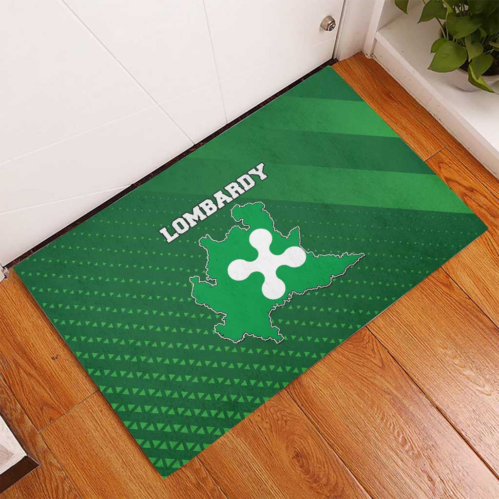 Italy Lombardy Rubber Doormat Map With Flag Style - Wonder Print Shop