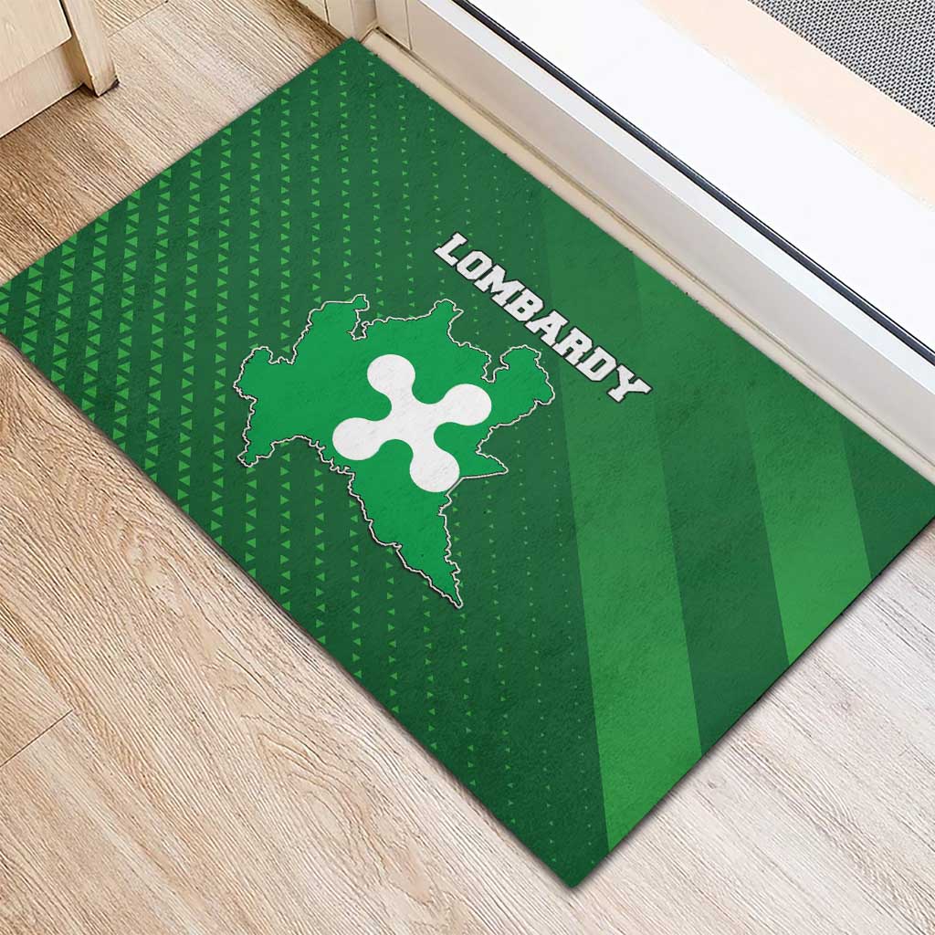 Italy Lombardy Rubber Doormat Map With Flag Style - Wonder Print Shop