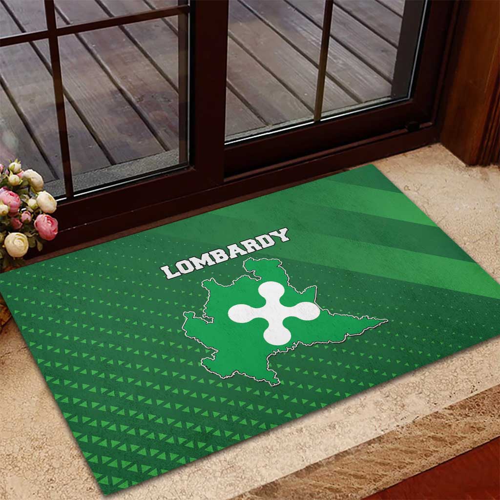 Italy Lombardy Rubber Doormat Map With Flag Style - Wonder Print Shop