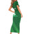 Italy Lombardy Short Sleeve Bodycon Dress Map With Flag Style - Wonder Print Shop