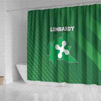 Italy Lombardy Shower Curtain Map With Flag Style - Wonder Print Shop