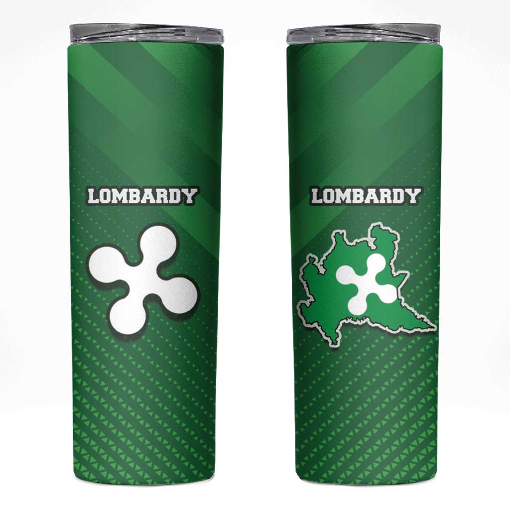 Italy Lombardy Skinny Tumbler Map With Flag Style - Wonder Print Shop