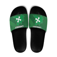 Italy Lombardy Slide Sandals Map With Flag Style - Wonder Print Shop