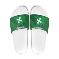 Italy Lombardy Slide Sandals Map With Flag Style - Wonder Print Shop