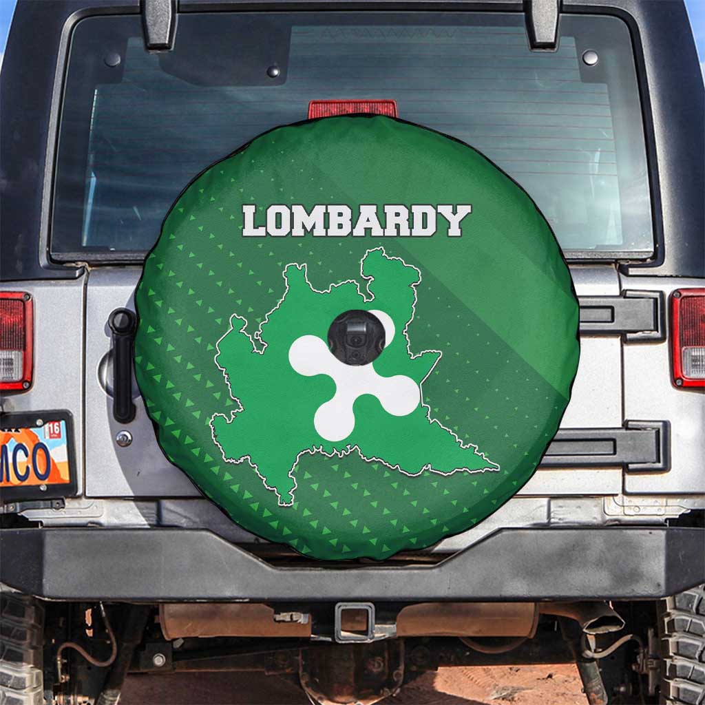 Italy Lombardy Spare Tire Cover Map With Flag Style - Wonder Print Shop